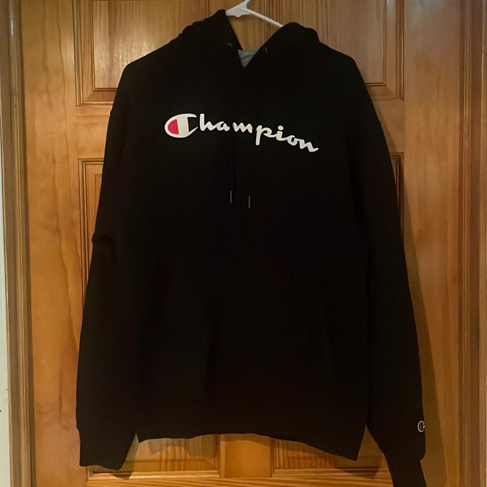Mens Black medium Champions Hoodie